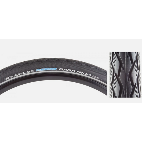 Schwalbe Schwalbe Marathon Tire - 26 x 1.25, Clincher, Wire, Black, GreenGuard, Endurance