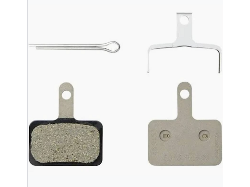 Shimano RESIN PAD W/O FIN (B05S-RX), PAD SPRING, W/3 TYPES OF SPLIT PIN, single