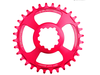 Burgtec Burgtec GXP Boost 3mm Thick Thin Chainring, 30T, Toxic Pink