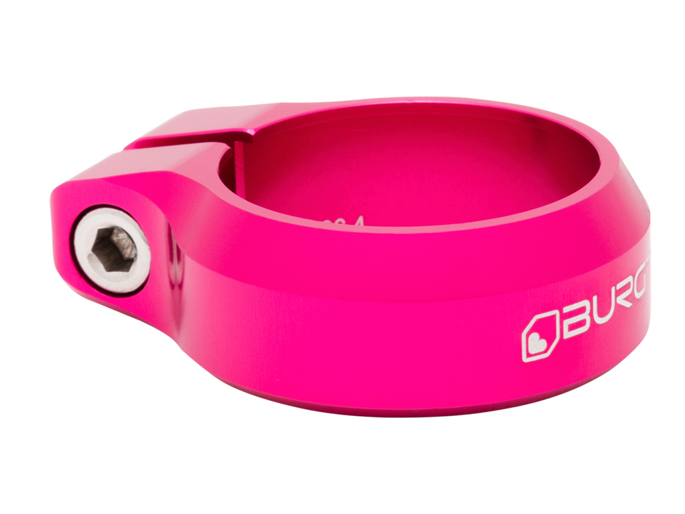 Burgtec Burgtec Seat Clamp, 36.4mm, Toxic Barbie Pink