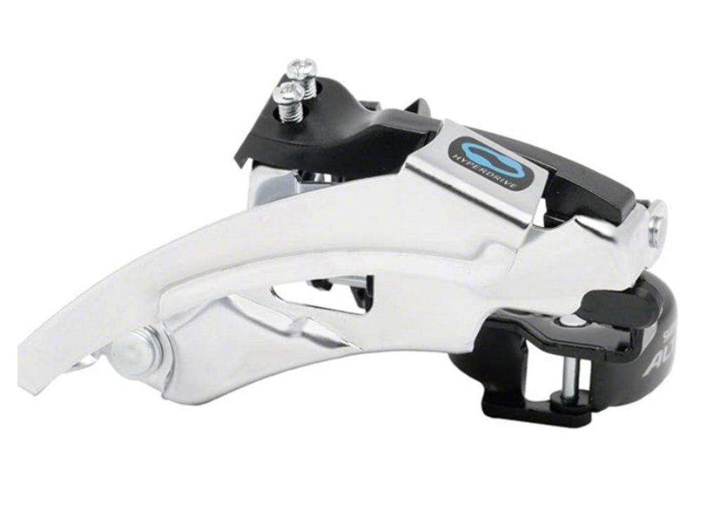 Shimano FRONT DERAILLEUR, FD-M310, TOP-SWING, DUAL-PULL, BAND-TYPE 34.9MM (W/31.8 & 28.6MM ADAPTER) FOR 42/48T, CS-ANGLE: 63-66, CL: 47.5/50MM