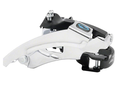 Shimano FRONT DERAILLEUR, FD-M310, TOP-SWING, DUAL-PULL, BAND-TYPE 34.9MM (W/31.8 & 28.6MM ADAPTER) FOR 42/48T, CS-ANGLE: 63-66, CL: 47.5/50MM
