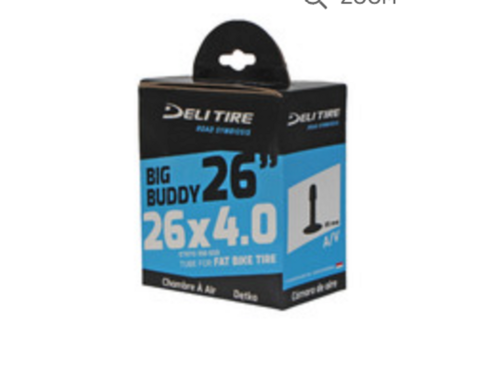 Delium Tire Delium Tire Standard Butyl Tube, 26x4.0", SV 35mm, Each
