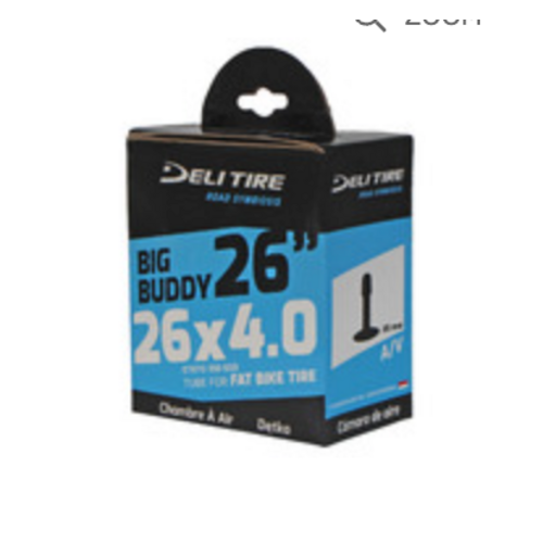 Delium Tire Delium Tire Standard Butyl Tube, 26x4.0", SV 35mm, Each
