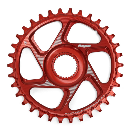 Hope Spiderless Chainring 34T R22 E-Bike BO Red