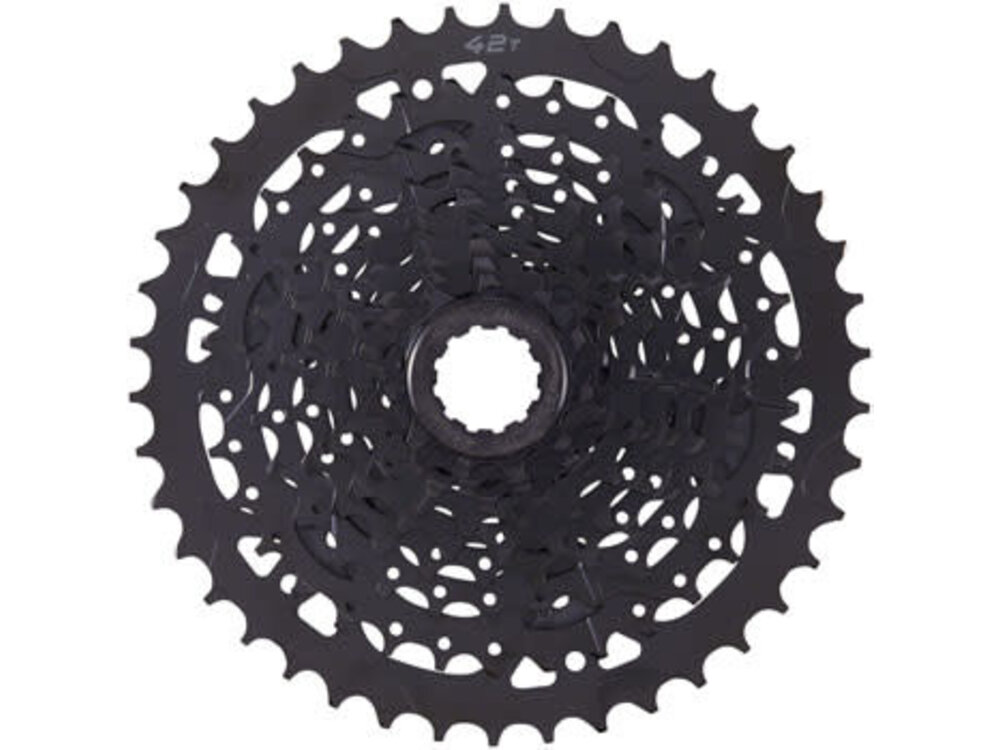 microSHIFT microSHIFT ADVENT Cassette - 9 Speed, 11-42t, Black, ED Coated, Alloy Large Cog