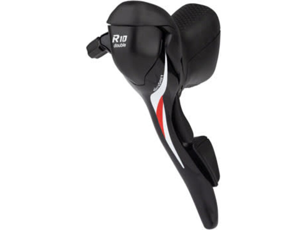 microSHIFT microSHIFT R10 Left Drop Bar Shift Lever - Double, Shimano Compatible, Black