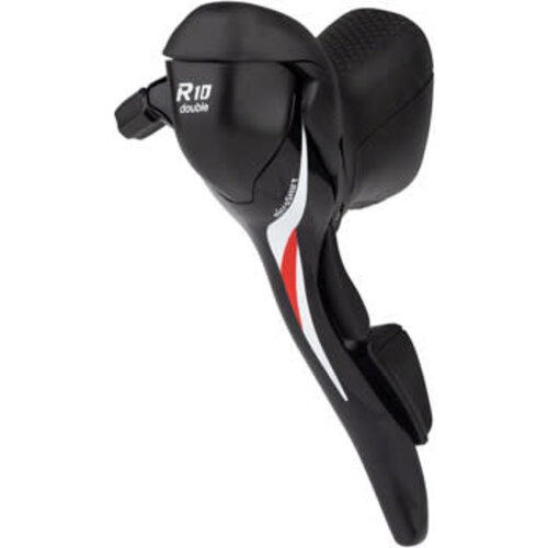 microSHIFT microSHIFT R10 Left Drop Bar Shift Lever - Double, Shimano Compatible, Black