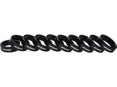 Full Speed Ahead Full Speed Ahead Bag of 10 1-1/8"x10mm Headset Spacers Black Alloy with Logo