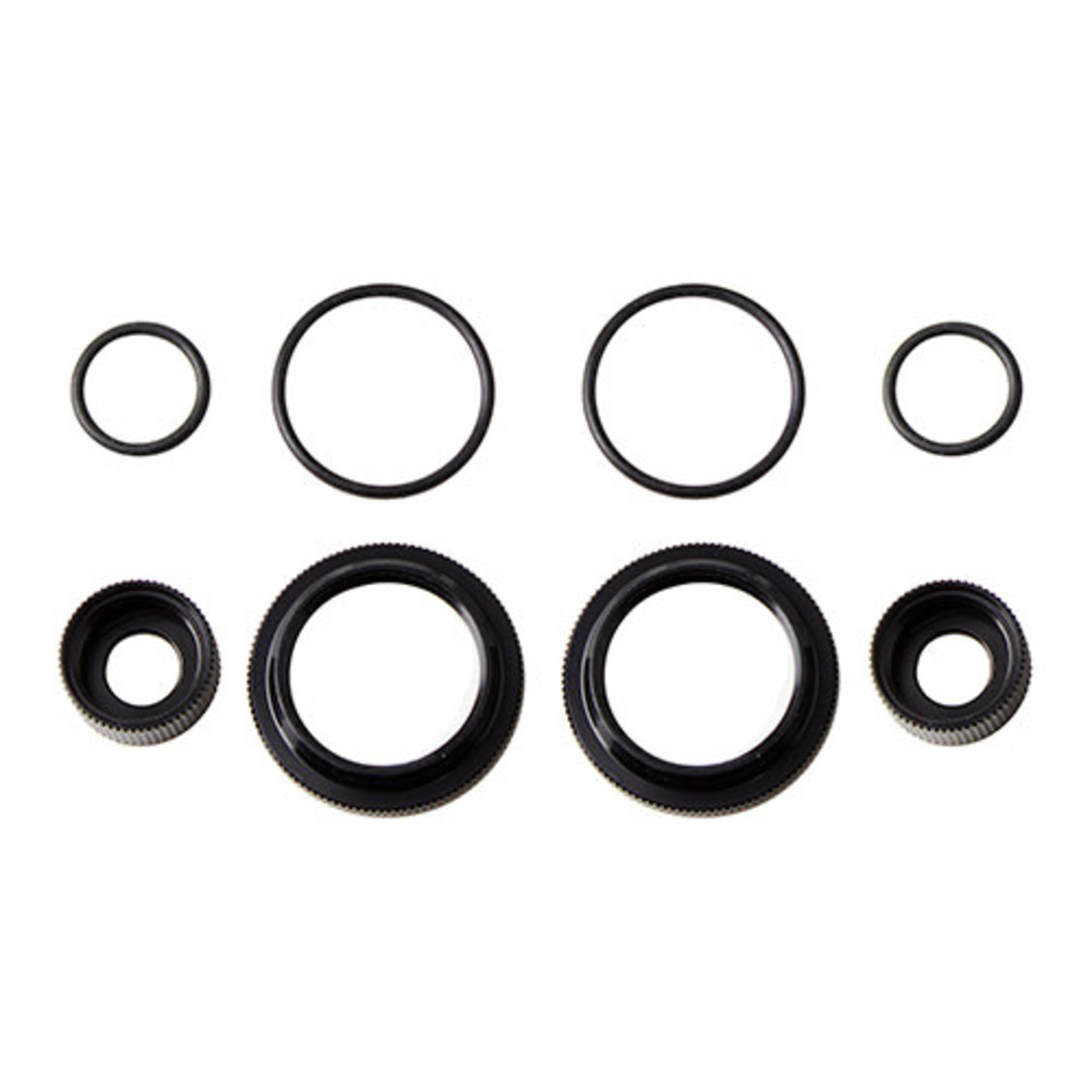 Team Associated ASC91909 Associated 12mm Shock Collar & Seal Retainer Set (Black)