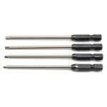 ProTek RC PTK-8243 ProTek RC "TruTorque" Metric 1/4" Power Drill Tip Set (4) (1.5, 2.0, 2.5, 3.0mm)