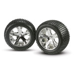 Traxxas TRA3770 Traxxas All-Star 2.8" Chrome Wheels & Alias Tires (2)