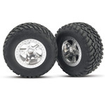 Traxxas TRA5875 Traxxas SCT Satin Chrome Wheels & Off-Road Tires (2)