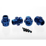 Traxxas TRA6469 Traxxas 17 mm Blue Aluminum Splined Wheel Hubs & Nuts (4)