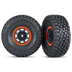 Traxxas TRA8472 Traxxas Desert Racer Black & Orange Wheels w/ BFG Tires (2)