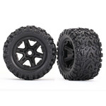 Traxxas TRA8672 Traxxas Sledge 3.8" Black 6-Spoke Wheels w/ Talon EXT Tires (2)