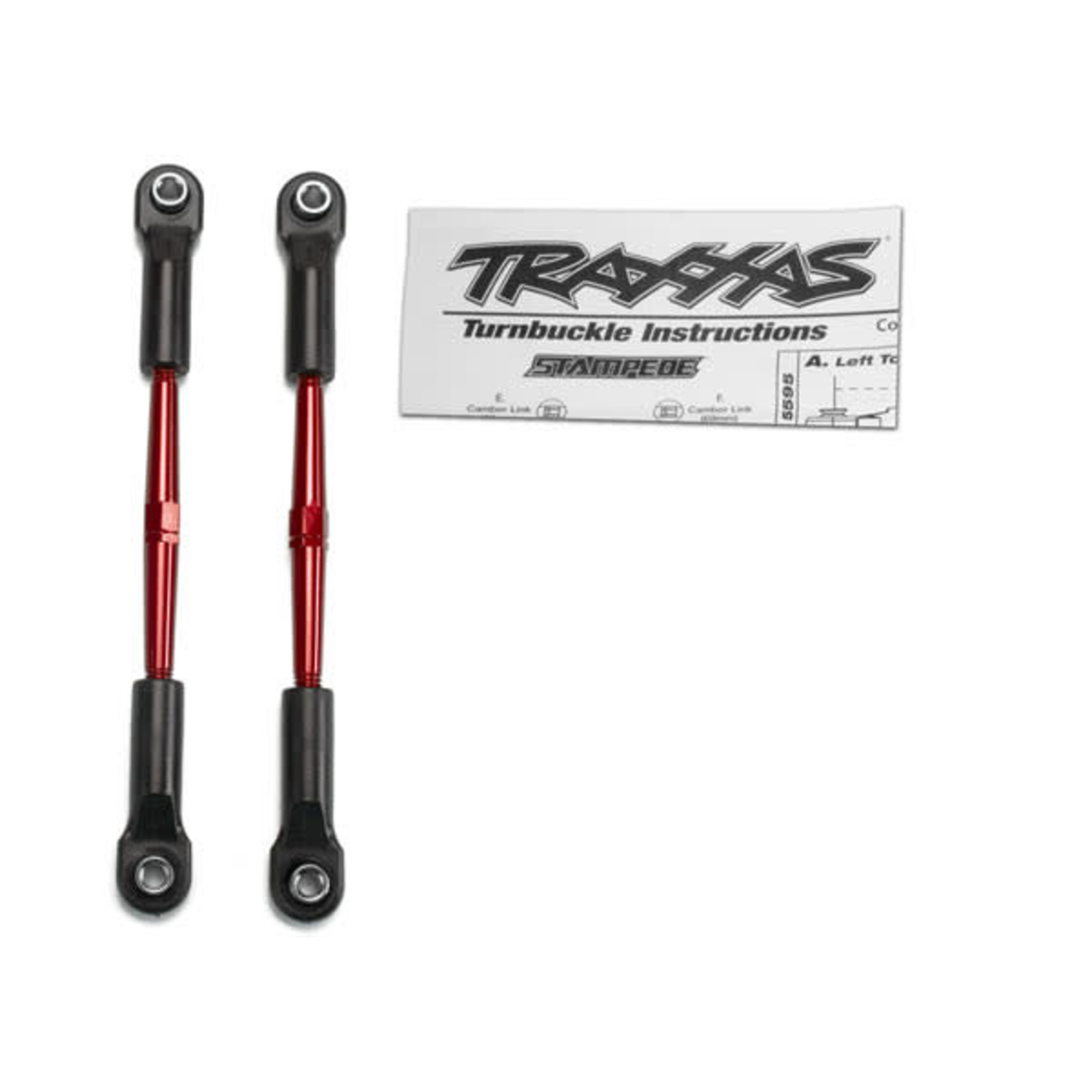 Traxxas TRA2336X Traxxas 61mm Red Aluminum Toe Links (2)