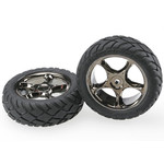 Traxxas TRA2479A Traxxas Anaconda Front Tires w/Tracer 2.2" Wheels (2) (Black Chrome)