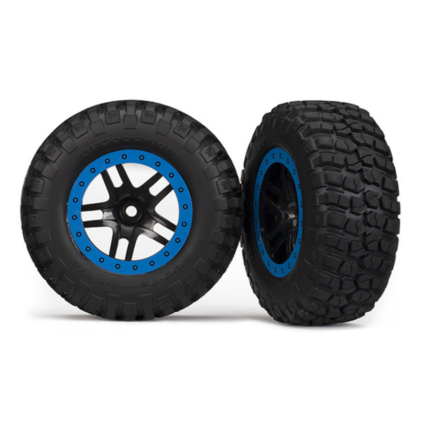 Traxxas TRA5885A Traxxas SCT Black & Blue Wheels with BFGoodrich Tires (2)