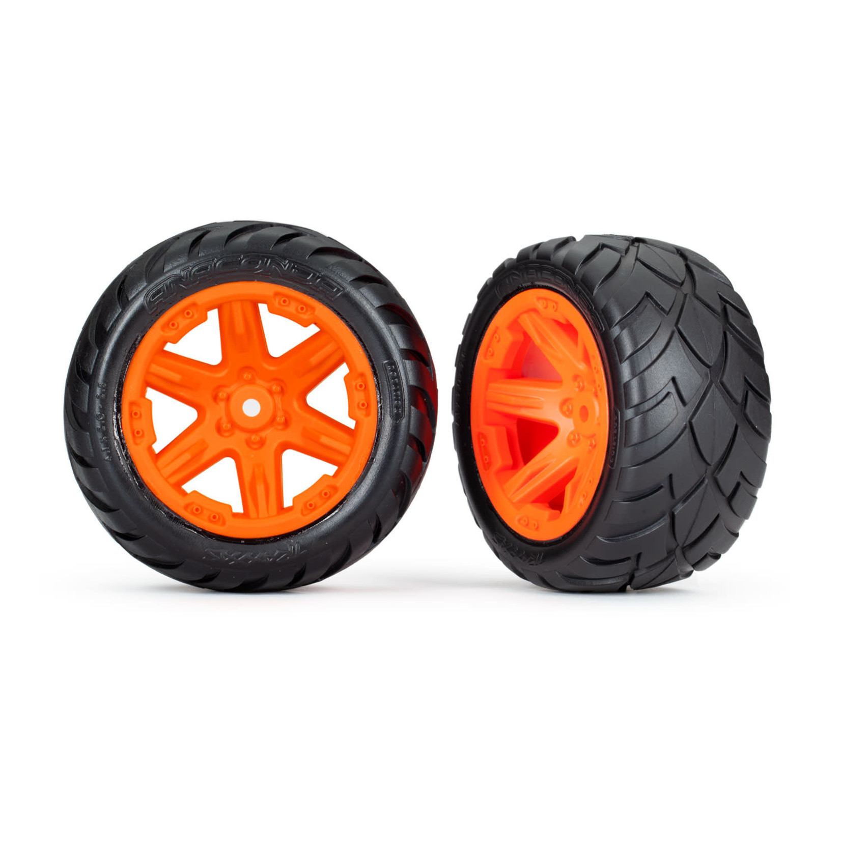 Traxxas TRA6768A Traxxas RXT 2.8" Orange Wheels & Anaconda Tires (2)