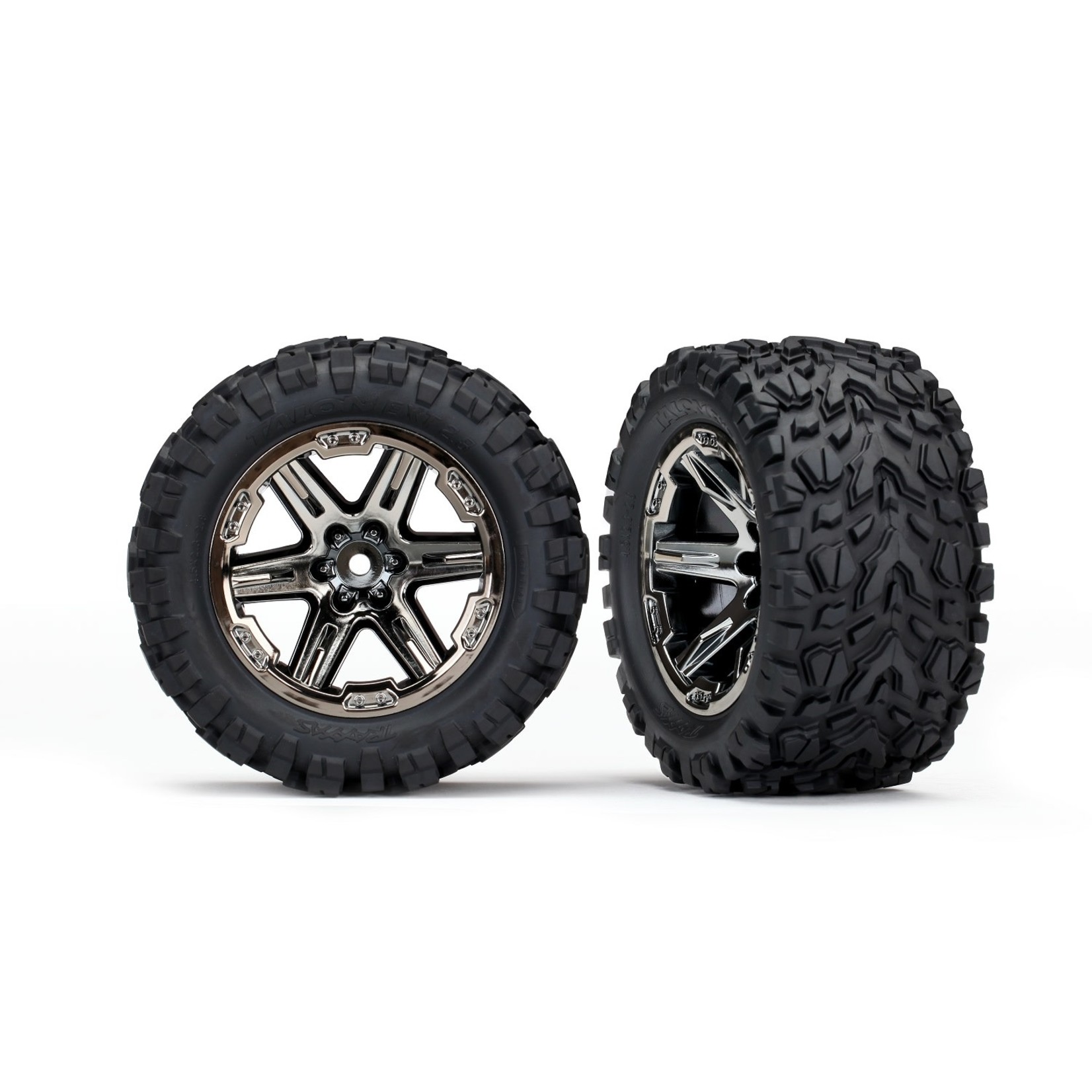 Traxxas TRA6773X Traxxas RXT 2.8" Black Chrome Wheels & Talon EXT Tires (2)