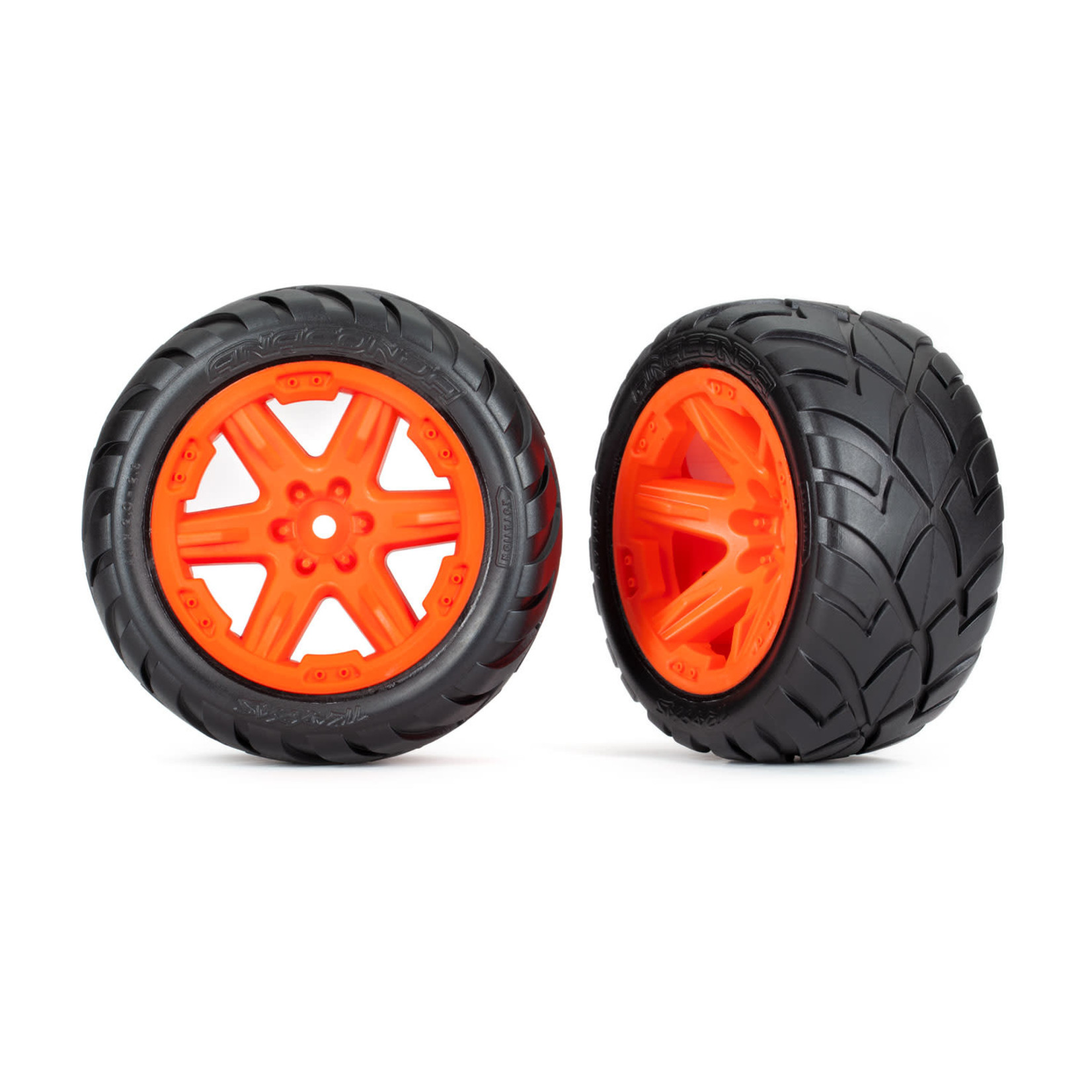 Traxxas TRA6775A Traxxas RXT 2.8" Orange Wheels & Anaconda Tires (2)