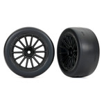 Traxxas TRA9375 Traxxas 2.0" Black Rear Wheels & Response Tires (2)