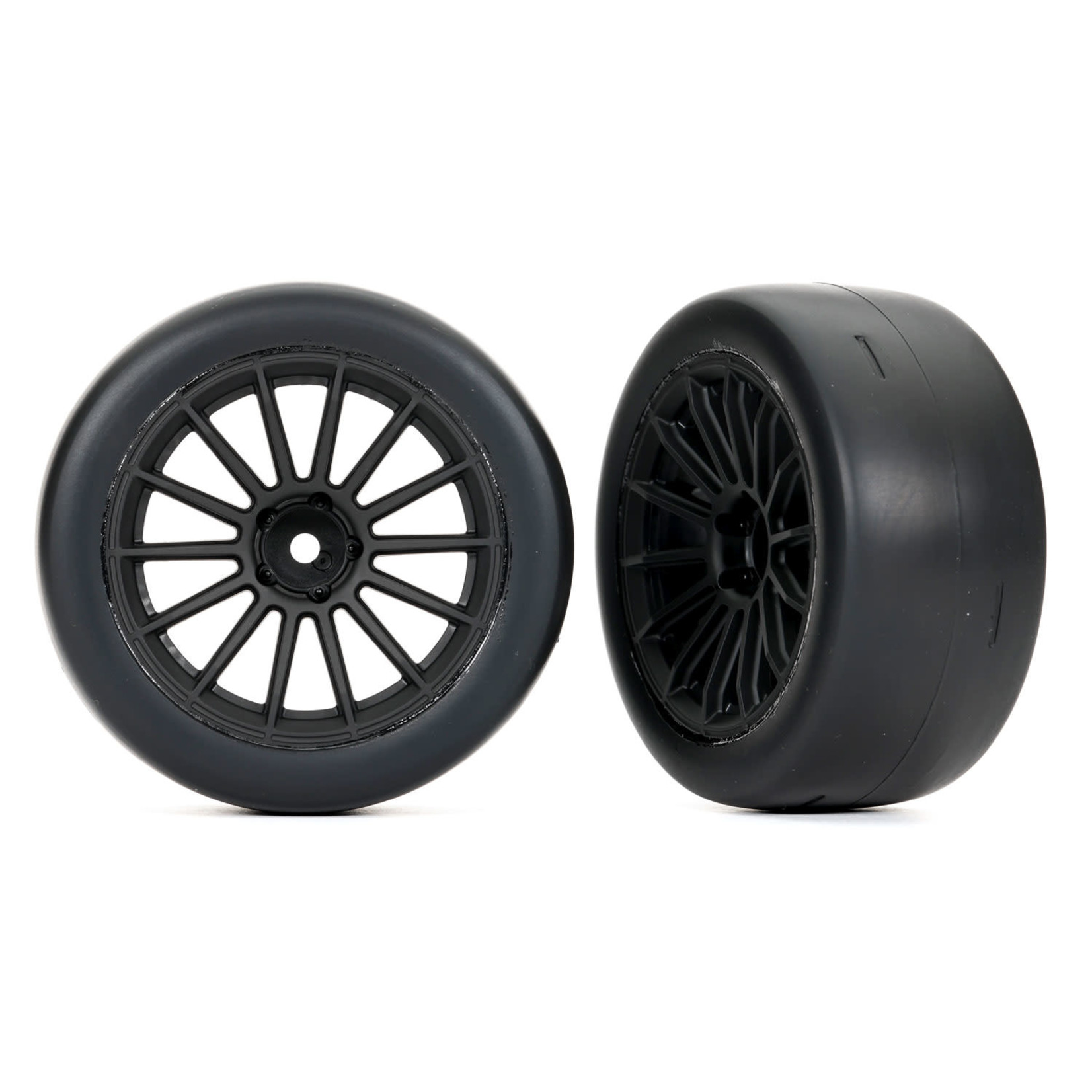 Traxxas TRA9375 Traxxas 2.0" Black Rear Wheels & Response Tires (2)