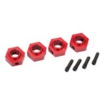 Traxxas TRA8269R Traxxas TRX-4 Red Aluminum 12 mm Wheel Hubs (4) & Screw Pins