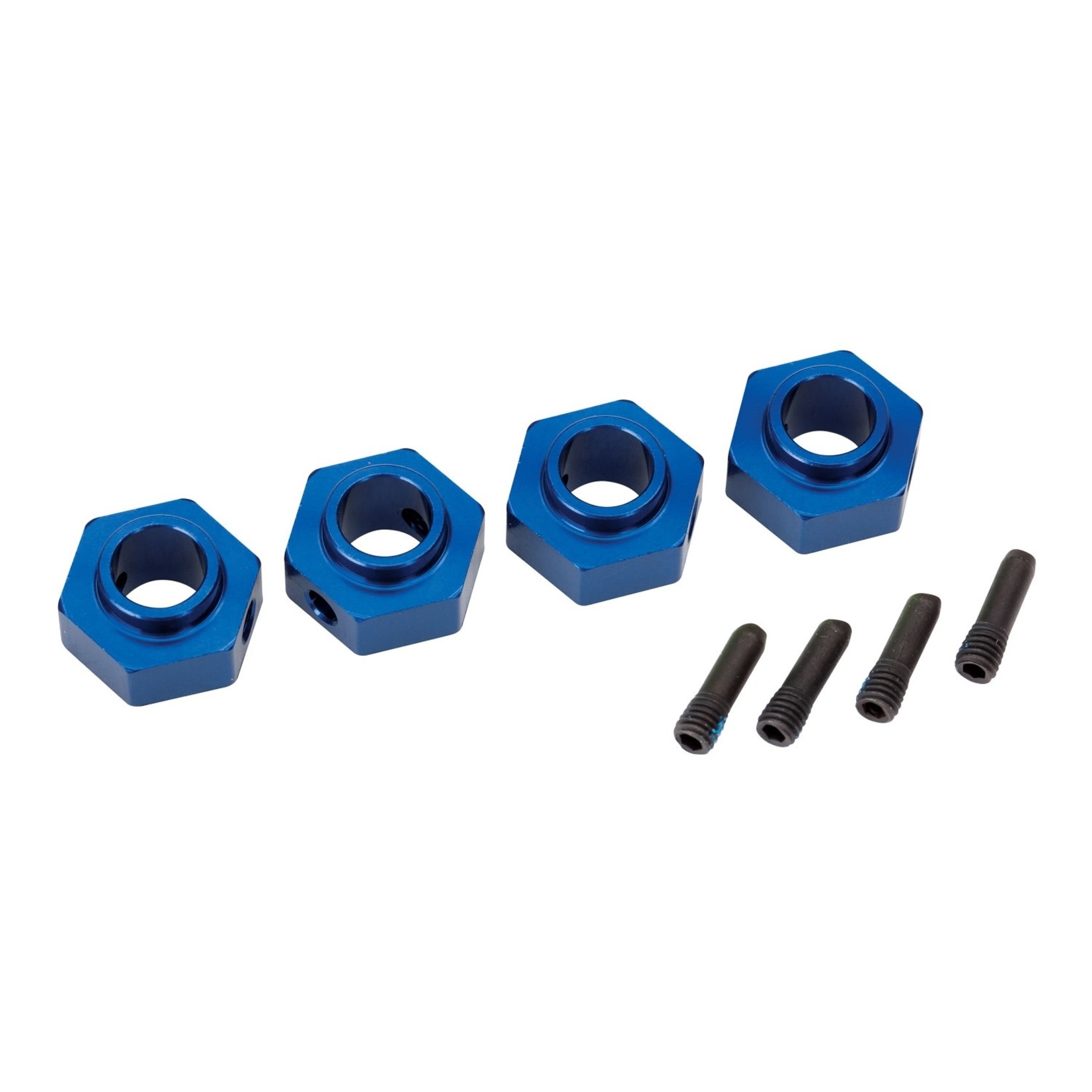 Traxxas TRA8269X Traxxas TRX-4 Blue Aluminum 12 mm Wheel Hubs (4) & Screw Pins