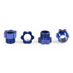 Traxxas TRA8886X Traxxas TRX-4 Blue Aluminum Stub Axle Nuts (4)
