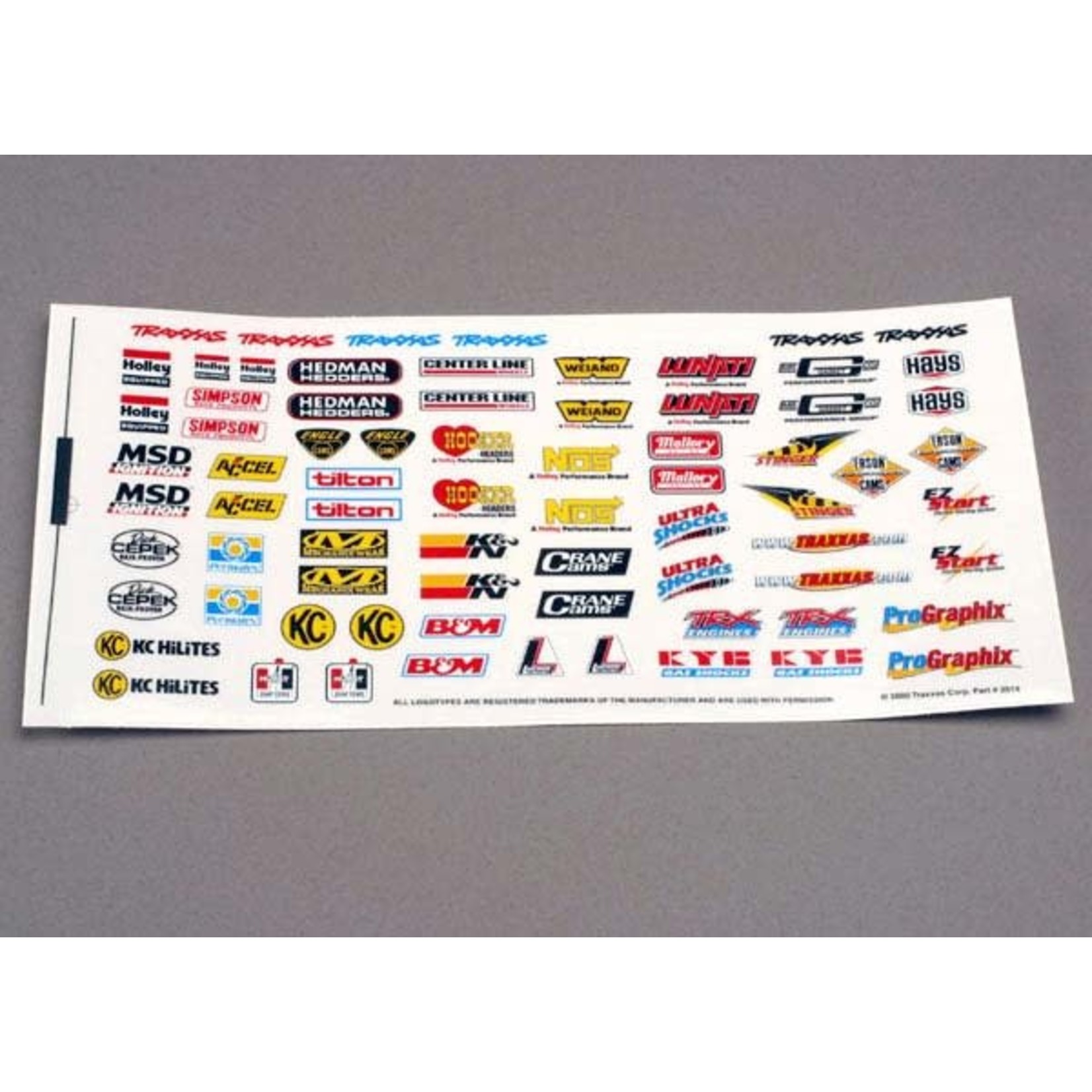 Traxxas TRA2514 Traxxas Racing Sponsor Decal Sheet