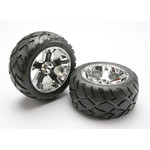 Traxxas TRA5576R Traxxas All-Star 2.8" Chrome Wheels & Anaconda Tires (2)