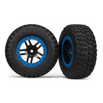 Traxxas TRA5883A Traxxas SCT Black & Blue Wheels with BFGoodrich Tires (2)