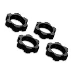Traxxas TRA7758A Traxxas Serrated 17 mm Black Aluminum Splined Wheel Nuts (4)