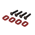 Traxxas TRA7759R Traxxas Red Aluminum Motor Mount Washers (4)