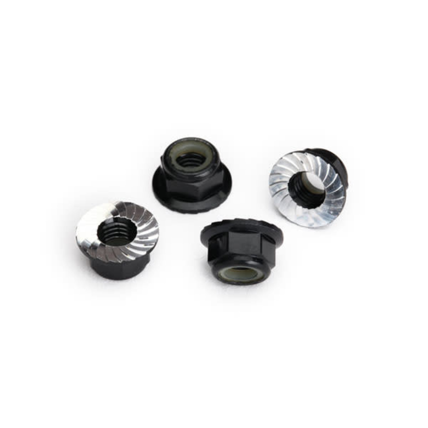 Traxxas TRA8447A Traxxas 5 mm Black Aluminum Serrated Lock Nuts (4)