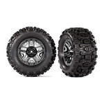 Traxxas TRA9072 Traxxas 2.8" Black Chrome Wheels & Sledgehammer Tires (2)
