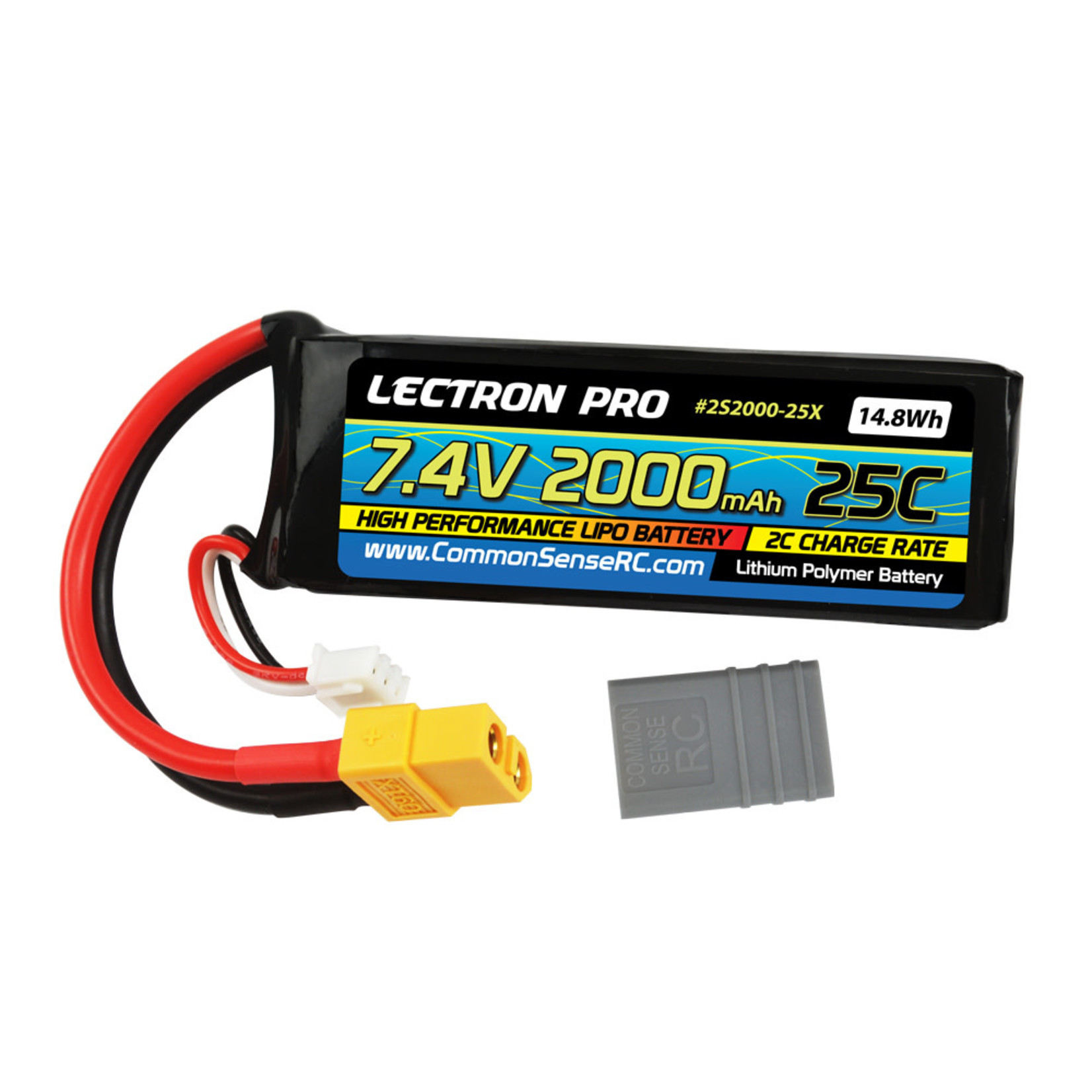 Lectron Pro 2S2000-25X Lectron Pro 7.4V 2000mah 25C Lipo  XT60
