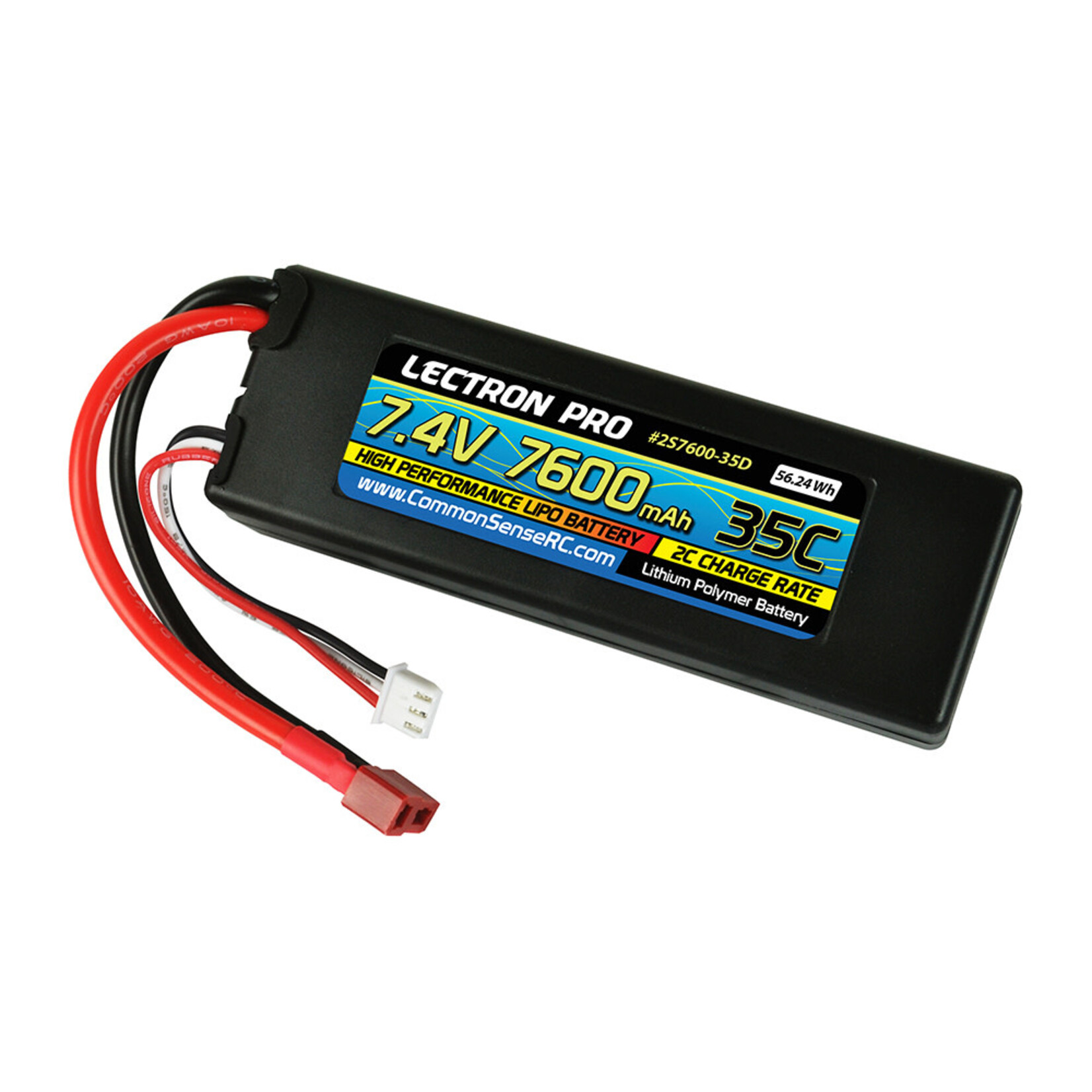 Lectron Pro 2S7600-35D Lectron Pro 7.4V 7600mAh 35C Lipo Deans