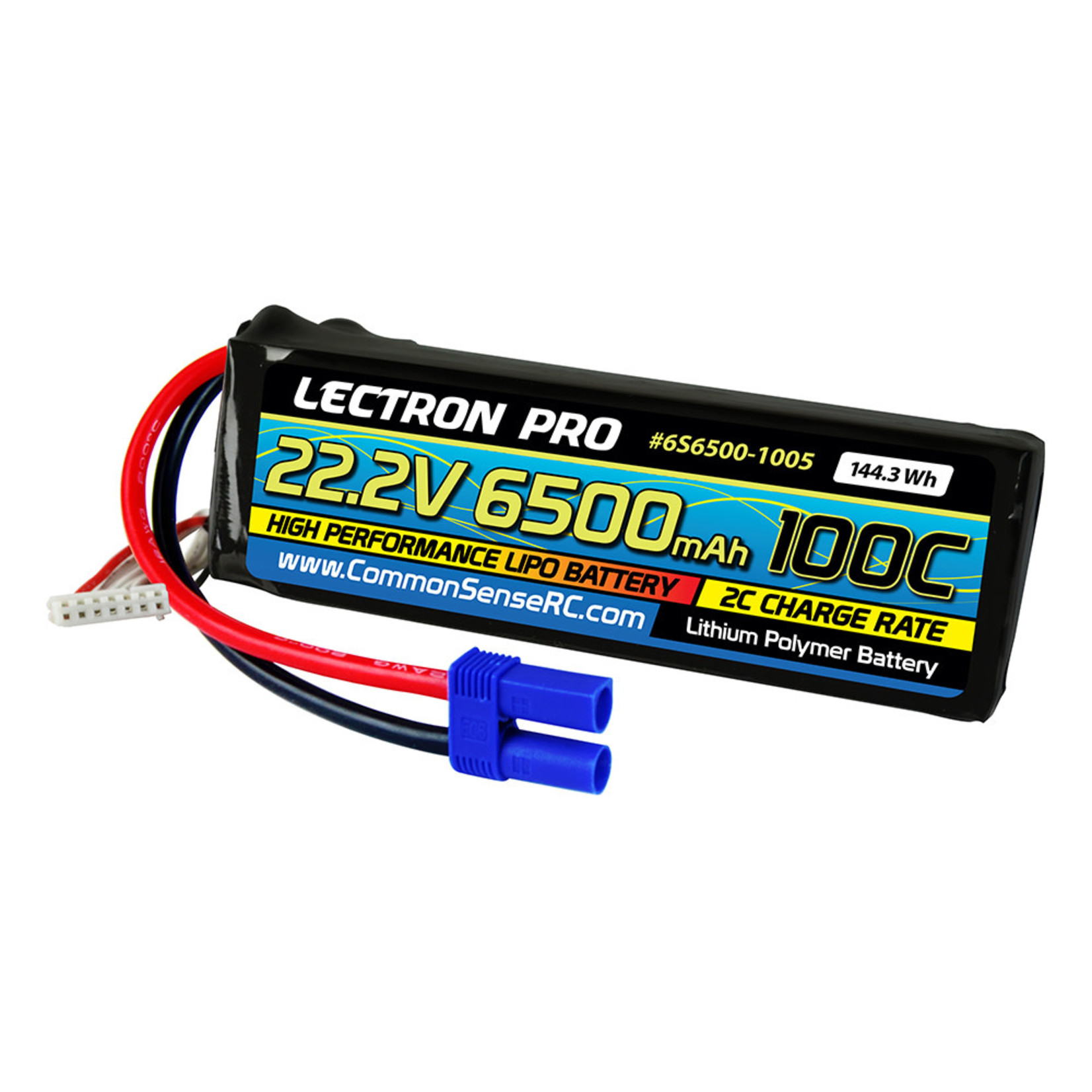Lectron Pro 6S6500-1005 Lectron Pro 22.2V 6500mAh 100C EC5