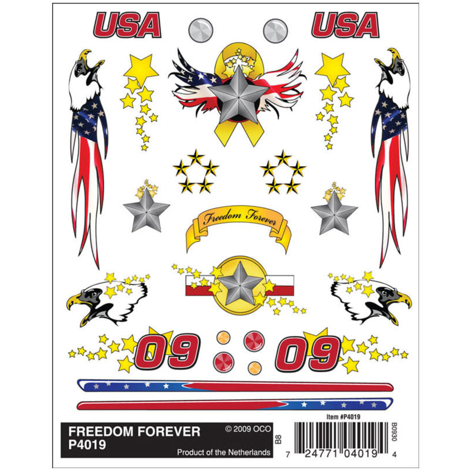 PineCar P4019 **PineCar Freedom Forever Dry Transfer