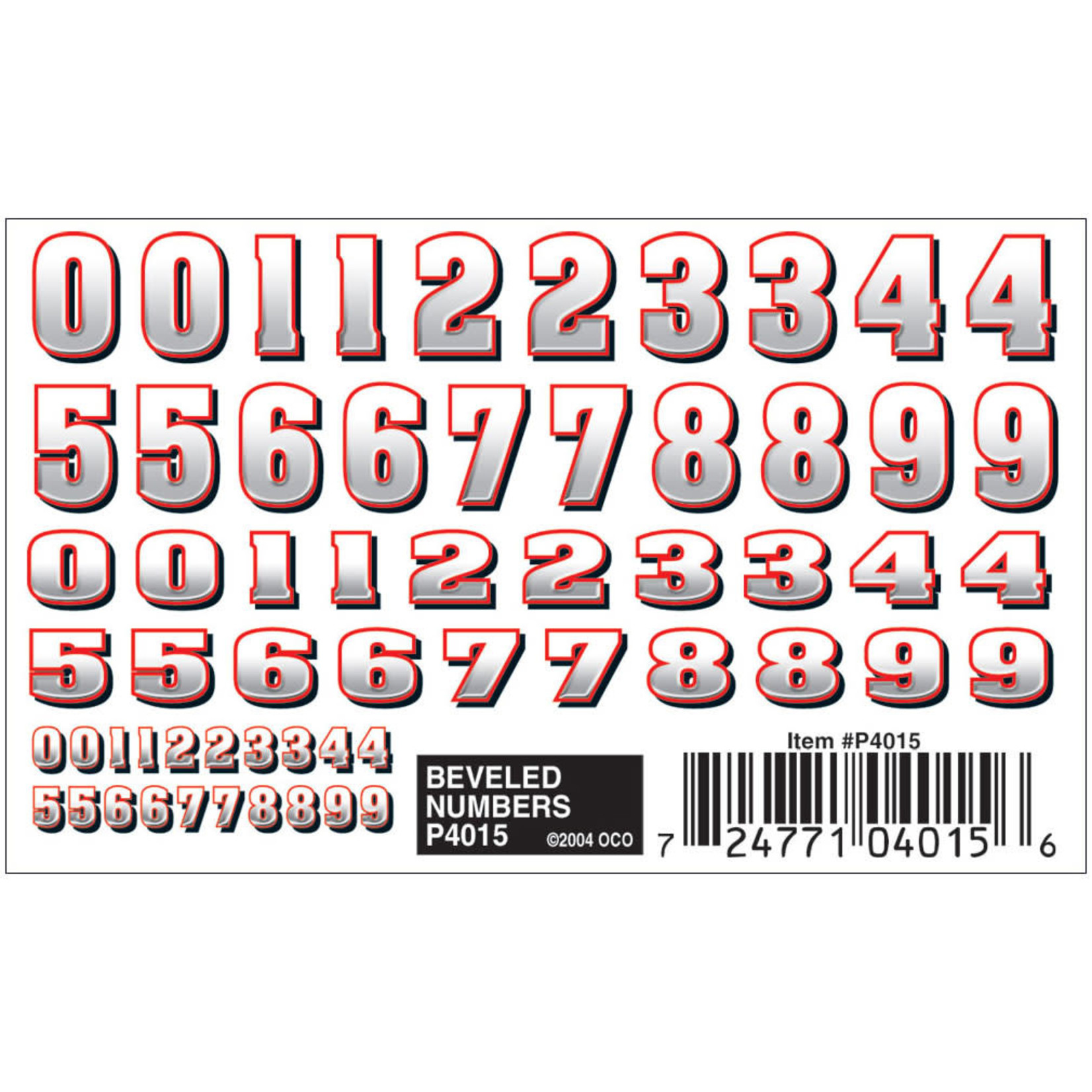 PineCar **PineCar Beveled Numbers Dry Transfer Decals Hobby Action Chandler