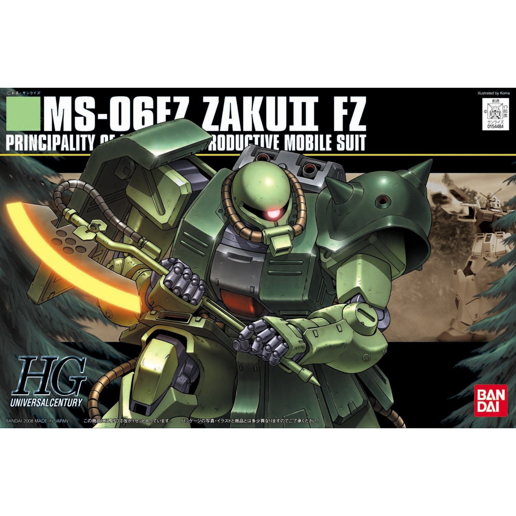 Bandai BAN2029266 Bandai HG #87 MS-06FZ Zaku II FZ "Gundam "0080"