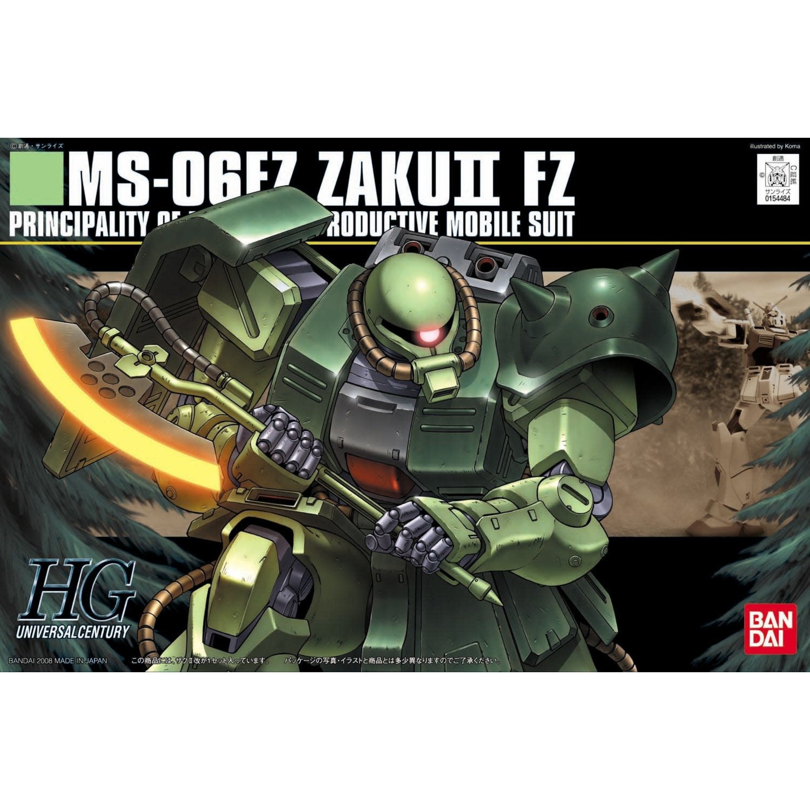 Bandai Bandai 2029266 HG #87 MS-06FZ Zaku II FZ "Gundam "0080"