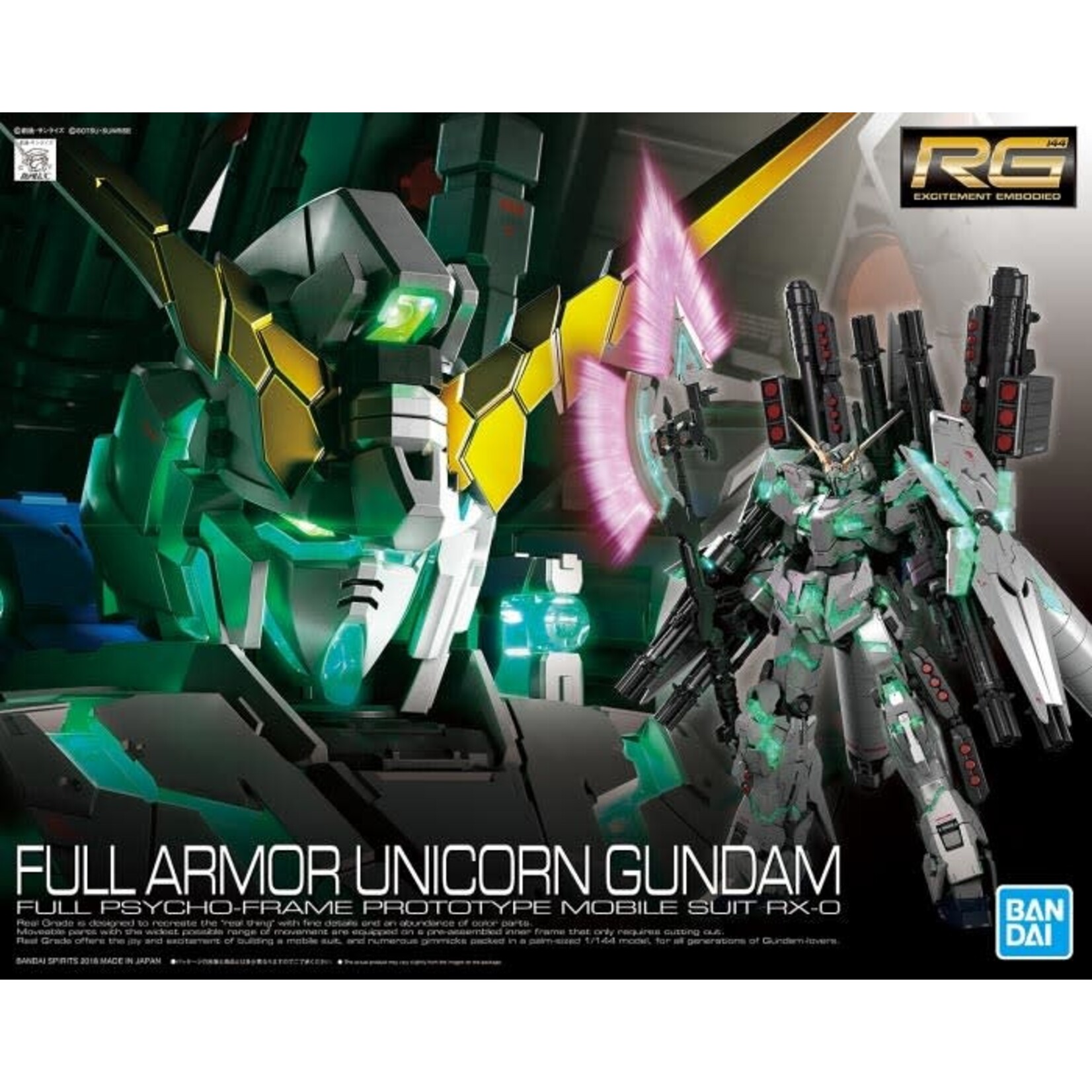 Bandai BAN2435953 Bandai RG #30 Full Armor Unicorn Gundam