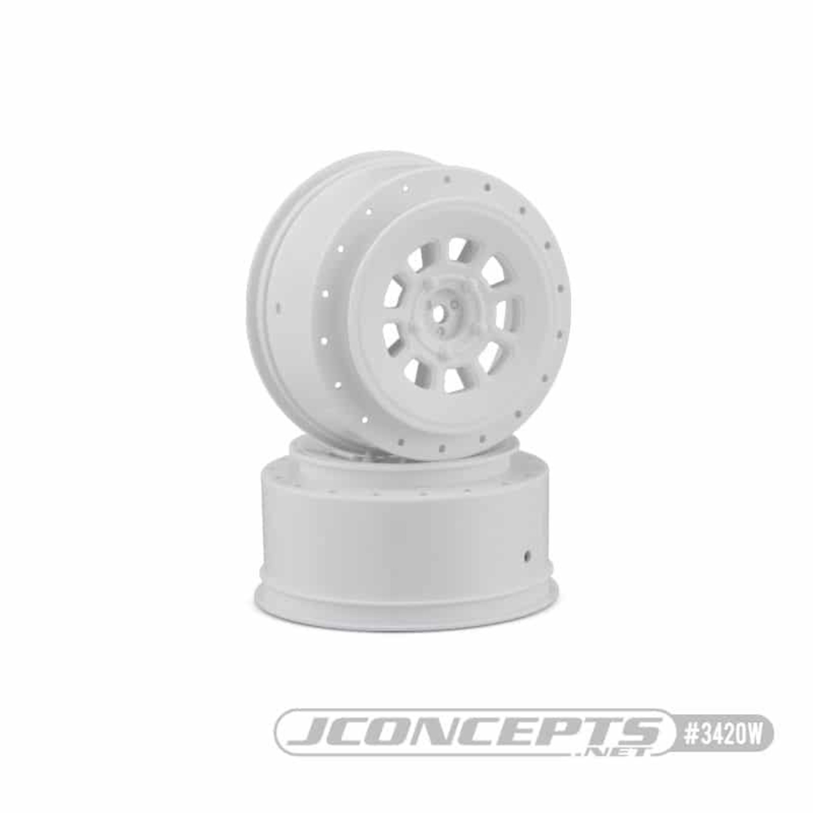 JConcepts JConcepts 9-Shot Short Course Wheels w/3mm Offset (2) (White)