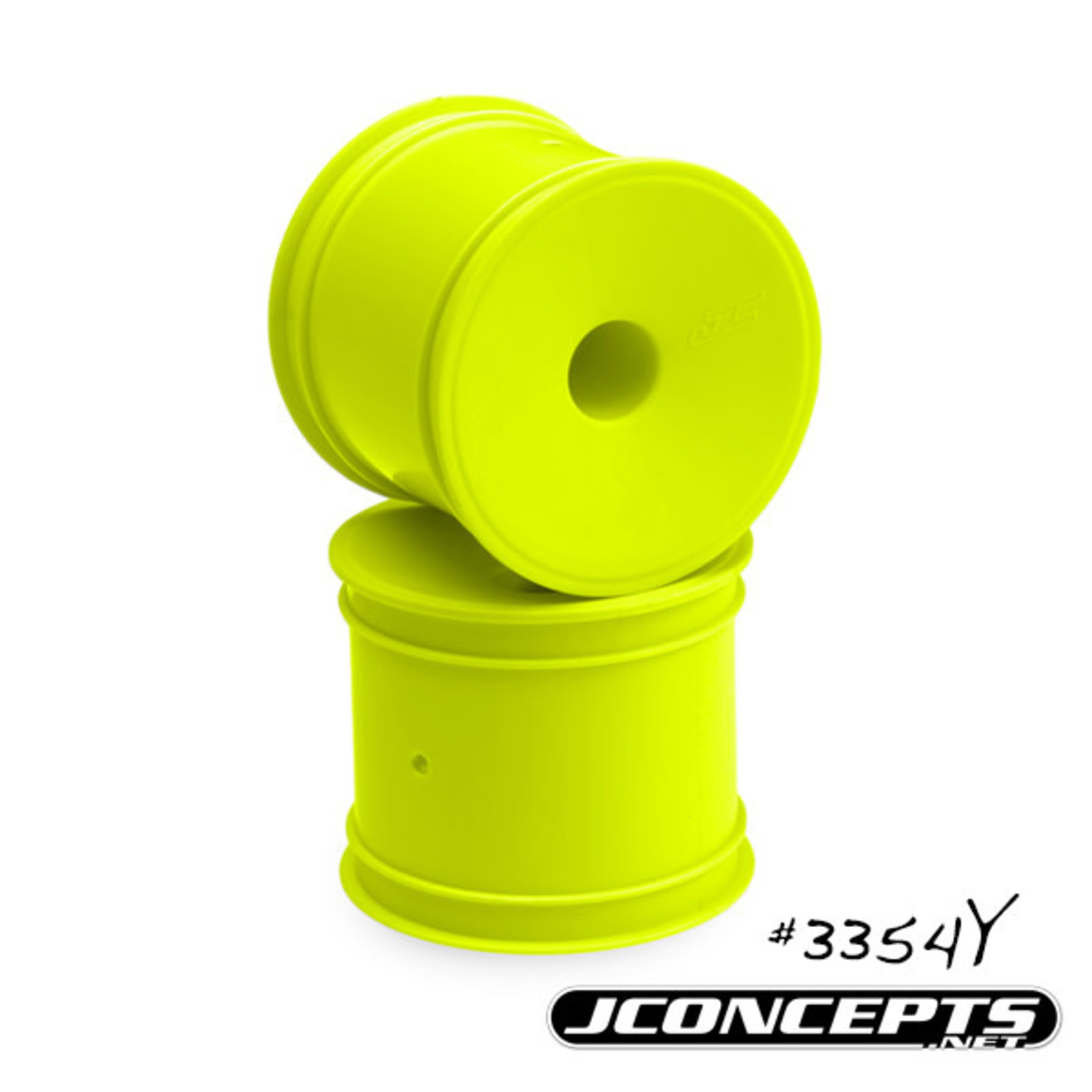 JConcepts JCO3354Y JConcepts 12mm Hex Mono 1/10 Stadium Truck Wheel (4) (T4.1) (Yellow)