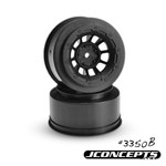 JConcepts JCO3350B JConcepts 12mm Hex Hazard Short Course Wheels (Black) (2) (Slash Front)