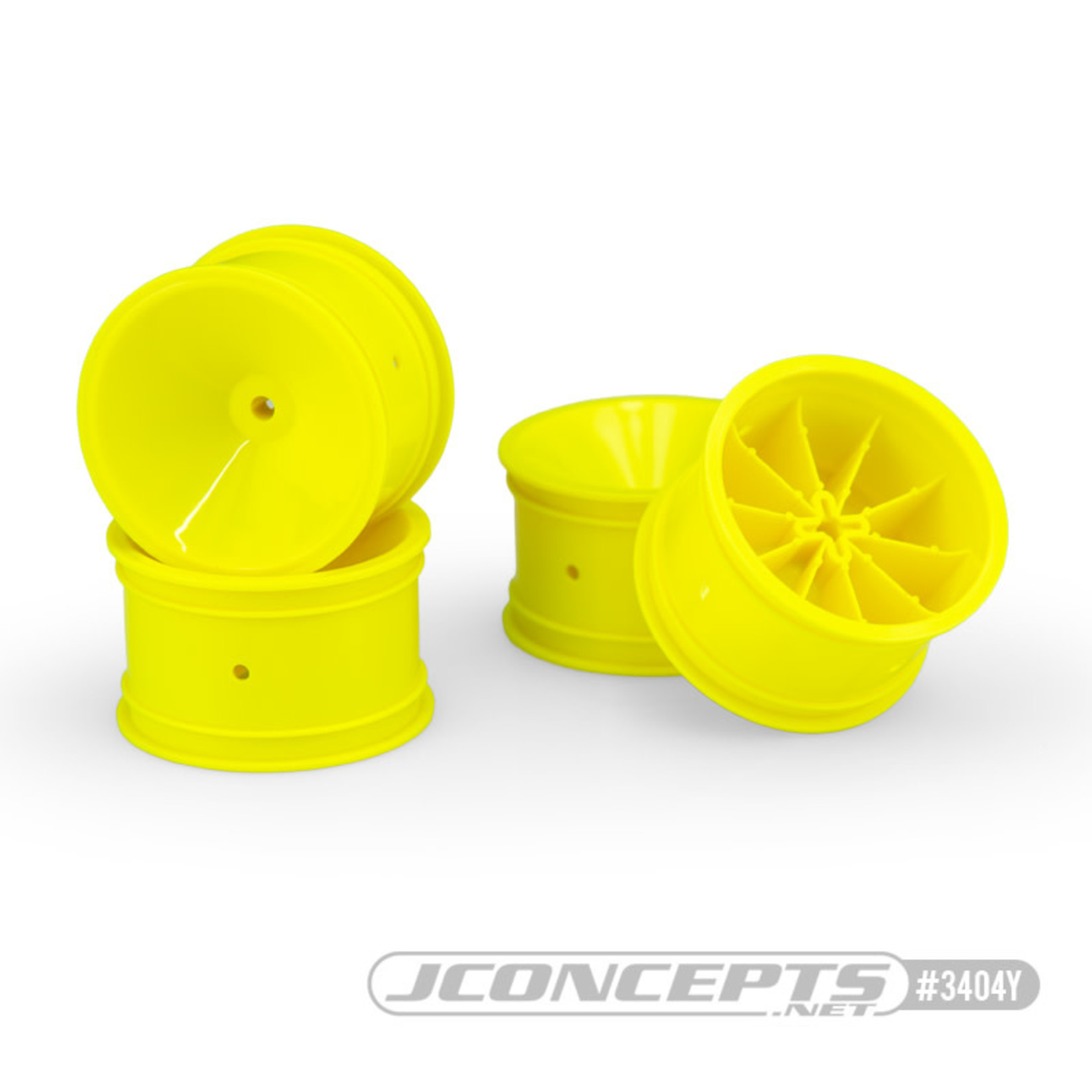 JConcepts JCO3404Y JConcepts Mono 2.2 Rear Wheels (Yellow) (4) (RC10)